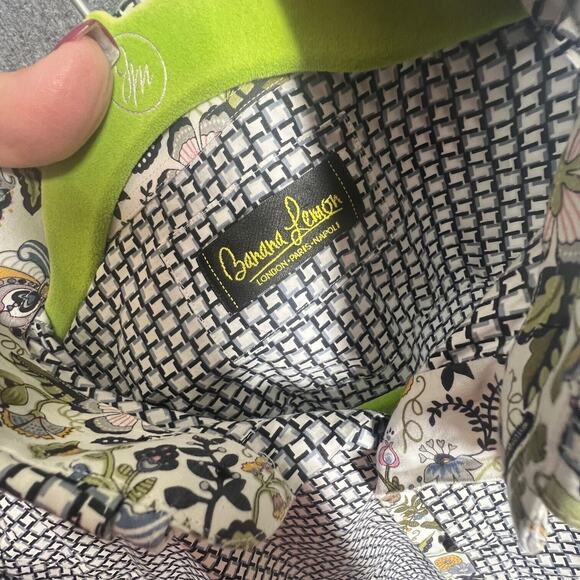 Banana Lemon Button Up Shirt Mens Gray and Black Geometric Floral Casual Preppy - Picture 10 of 12